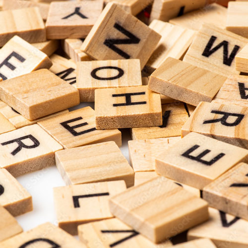 Scrabble letters